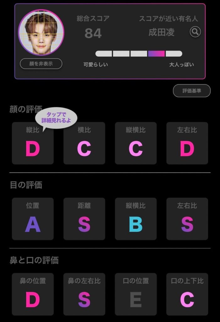 AI顔面偏差値が5位のzb1ギュビン