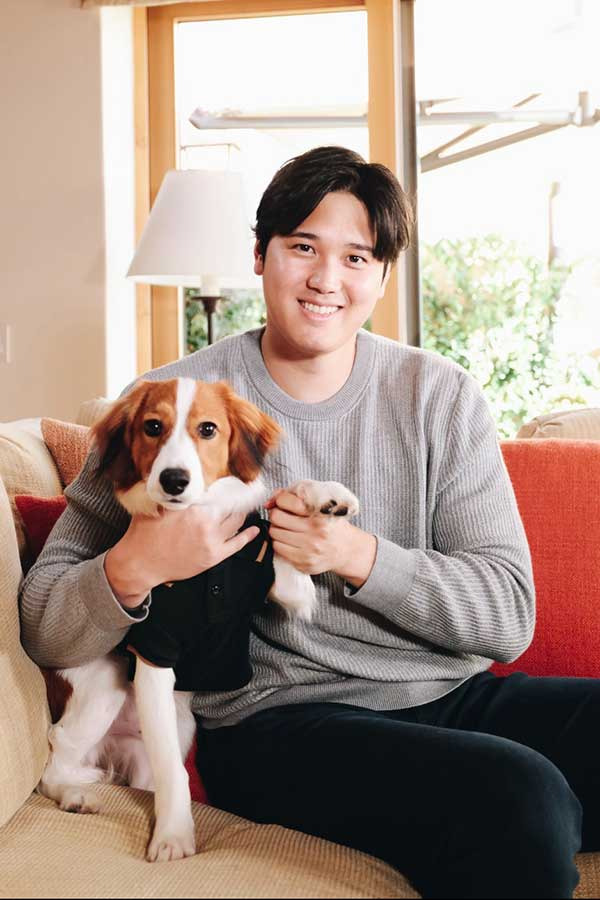 話題の大谷翔平と、愛犬