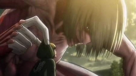 進撃の巨人のアニとアルミン